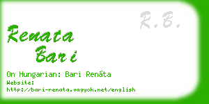 renata bari business card